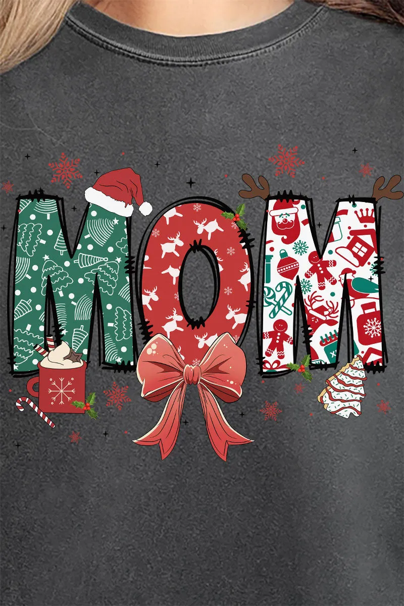Festive Christmas Mom Comfort Colors Adult Ring-Spun Cotton Tee