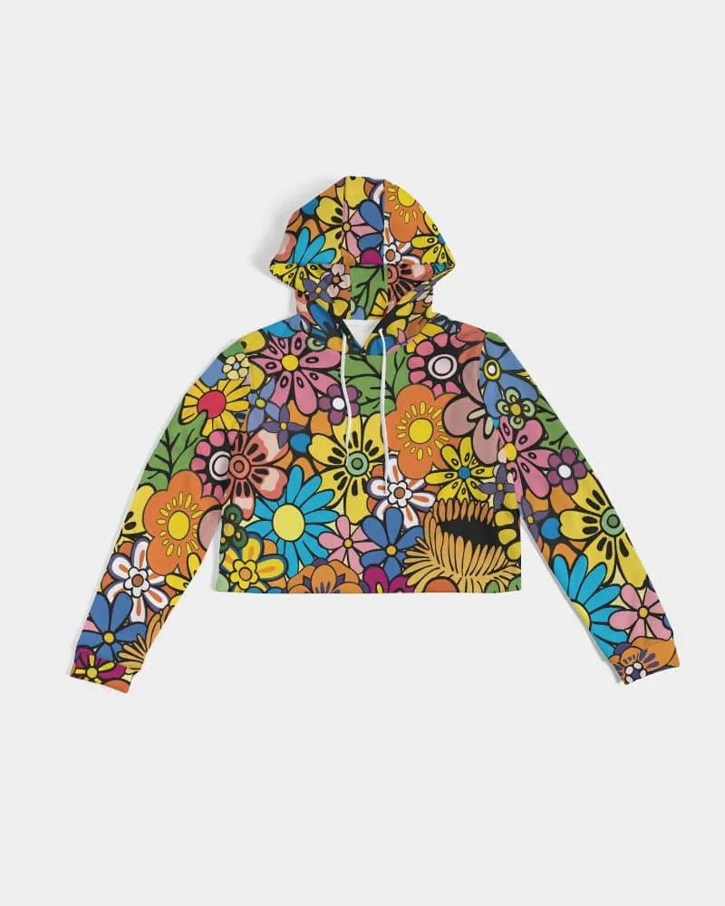 Floral Dream Women's Cropped Hoodie
