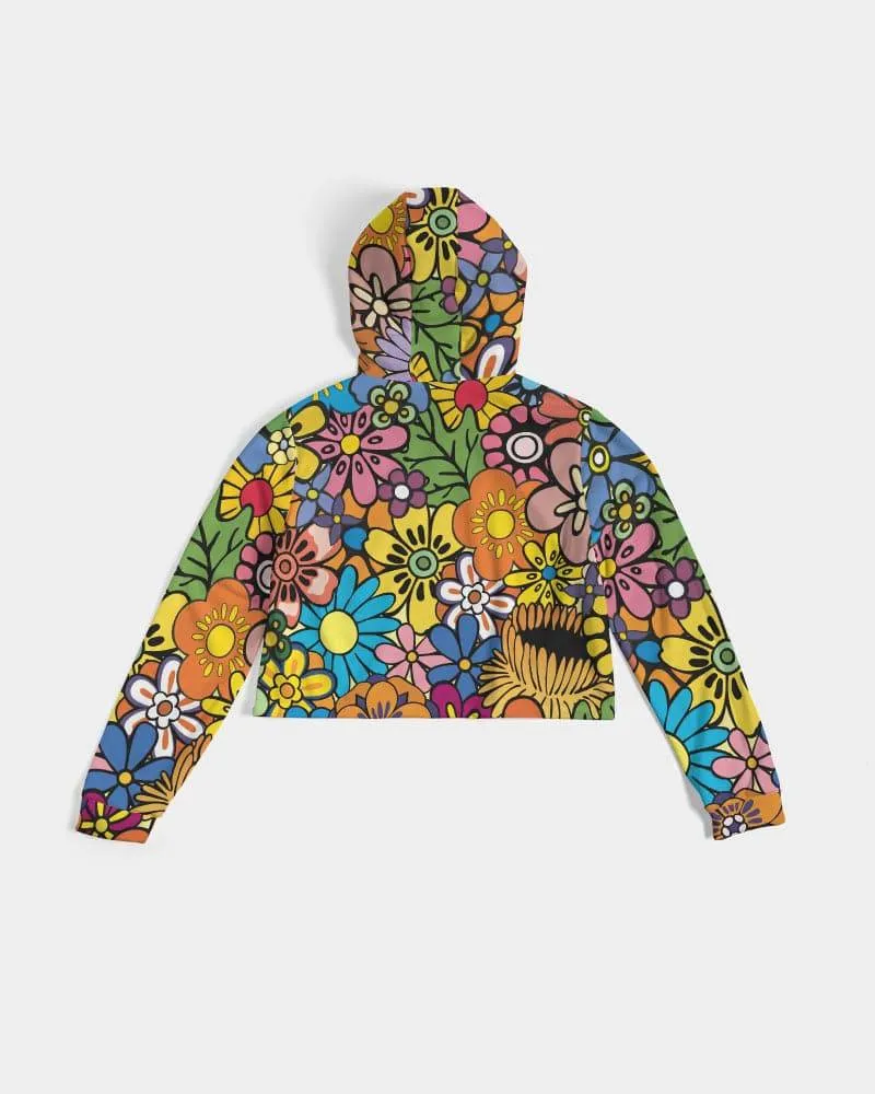 Floral Dream Women's Cropped Hoodie