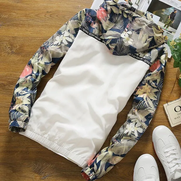 Flora's Frühlingszauber: Bomberjacke mit Elegantem Blumenmuster