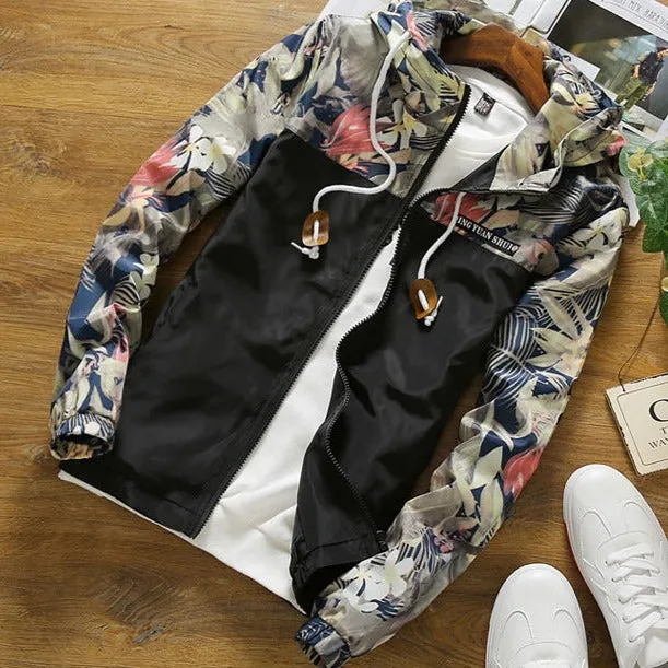 Flora's Frühlingszauber: Bomberjacke mit Elegantem Blumenmuster