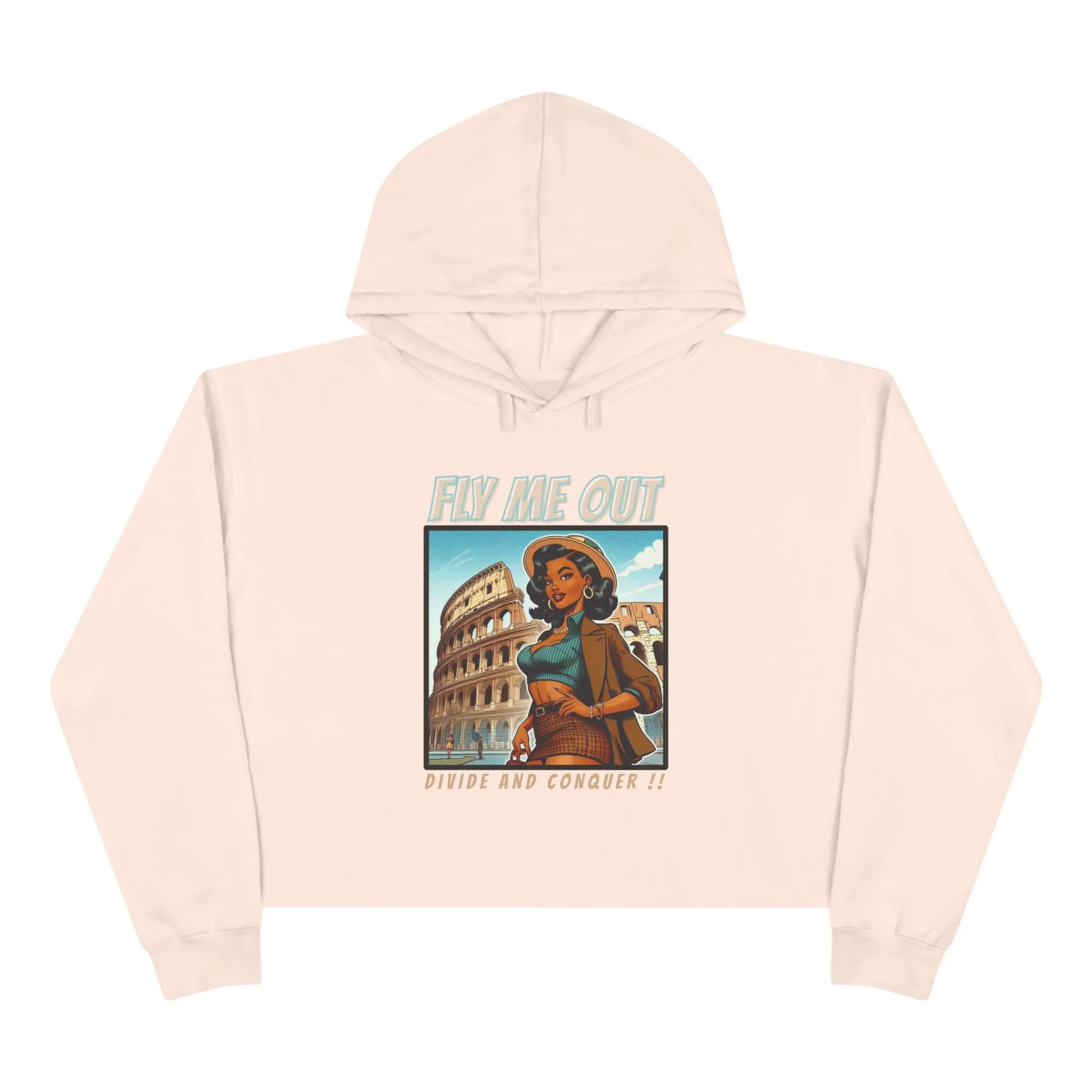 ‘FLY ME OUT’ CROP HOODIE (DIVIDE AND CONQUER)