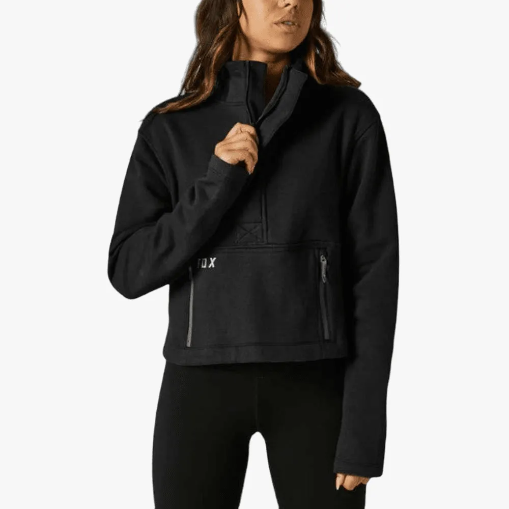Fox Women's Calibrated Crop Fleece Sweater Black