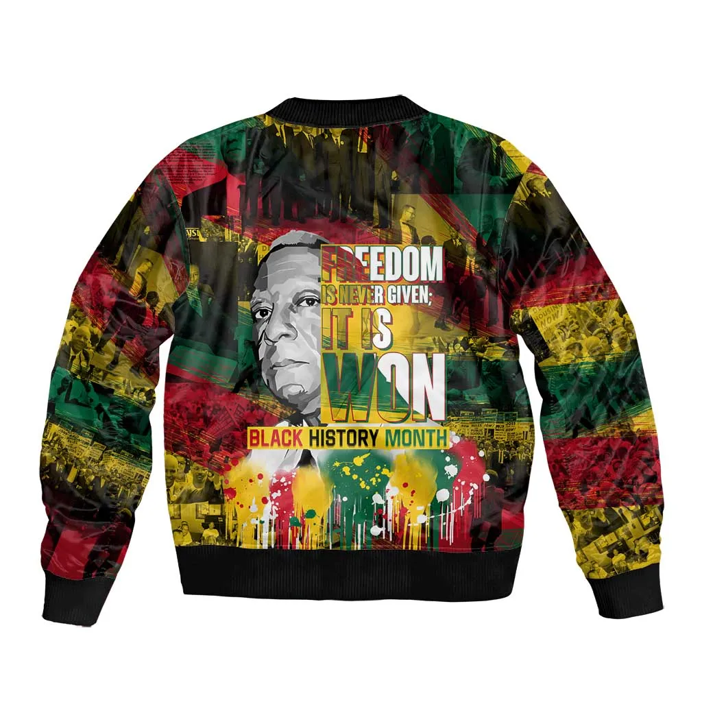 Freedom Is Never Given It Is Won Bomber Jacket Asa Philip Randolph DT02