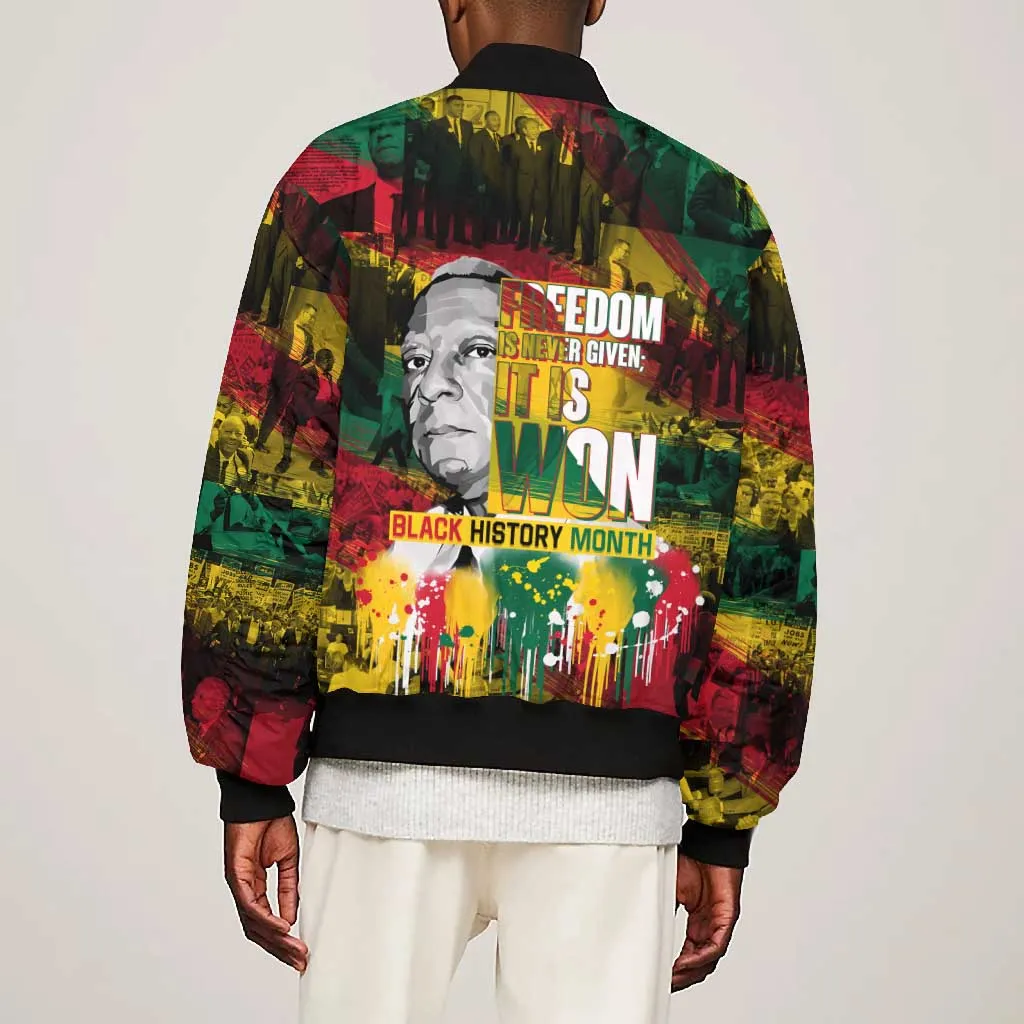 Freedom Is Never Given It Is Won Bomber Jacket Asa Philip Randolph DT02