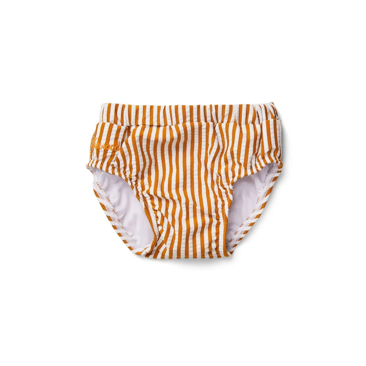Frej baby boy swim pants - Y/D stripe: Mustard/white