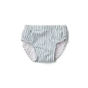 Frej baby boy swim pants - Y/D stripe: Sea blue/white