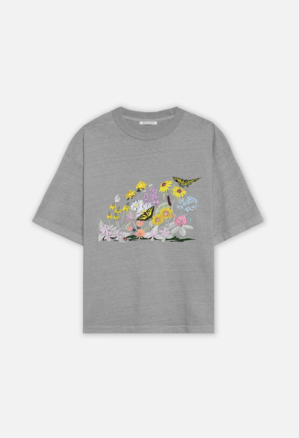 Garden Riviera Cropped Tee / Washed Alloy