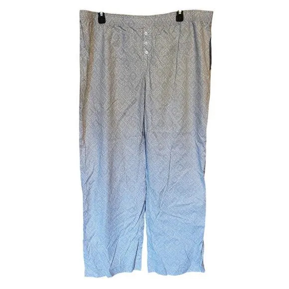 Gilligan O'Malley Womens Sz XL Pajama Pants 2 Pairs Gray‎ Beige Drawstring