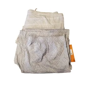 Gilligan O'Malley Womens Sz XL Pajama Pants 2 Pairs Gray‎ Beige Drawstring