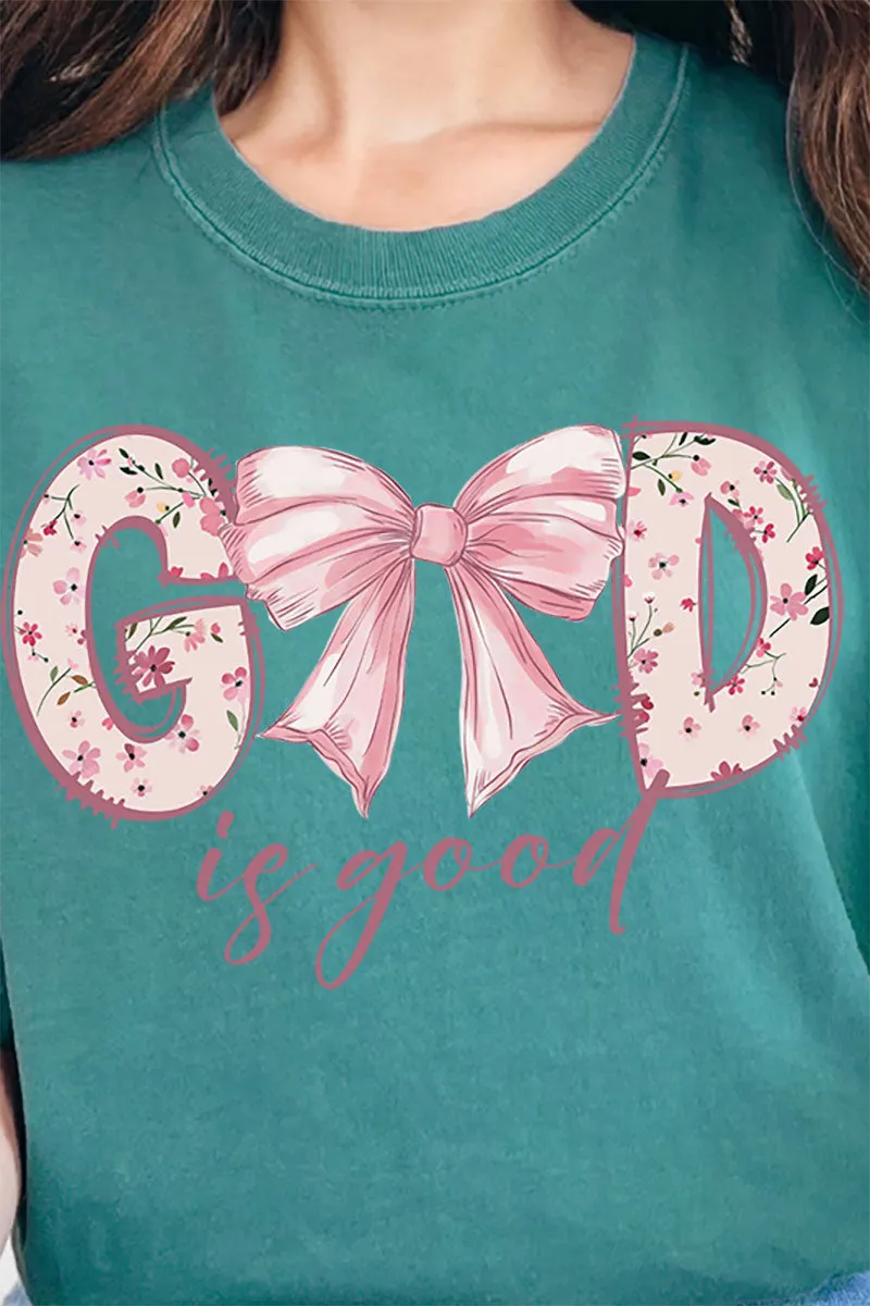 Girlie God Is Good Comfort Colors Adult Ring-Spun Cotton Tee