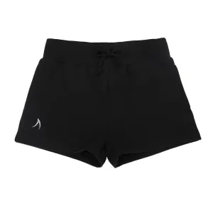 Girls Black Fleece Shorts