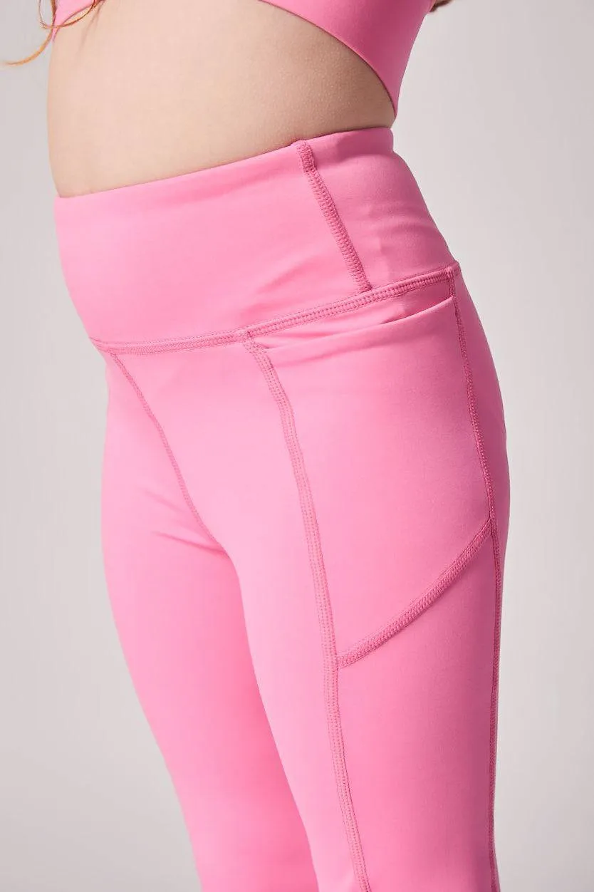 Girls Candy Pink 3/4 Leggings
