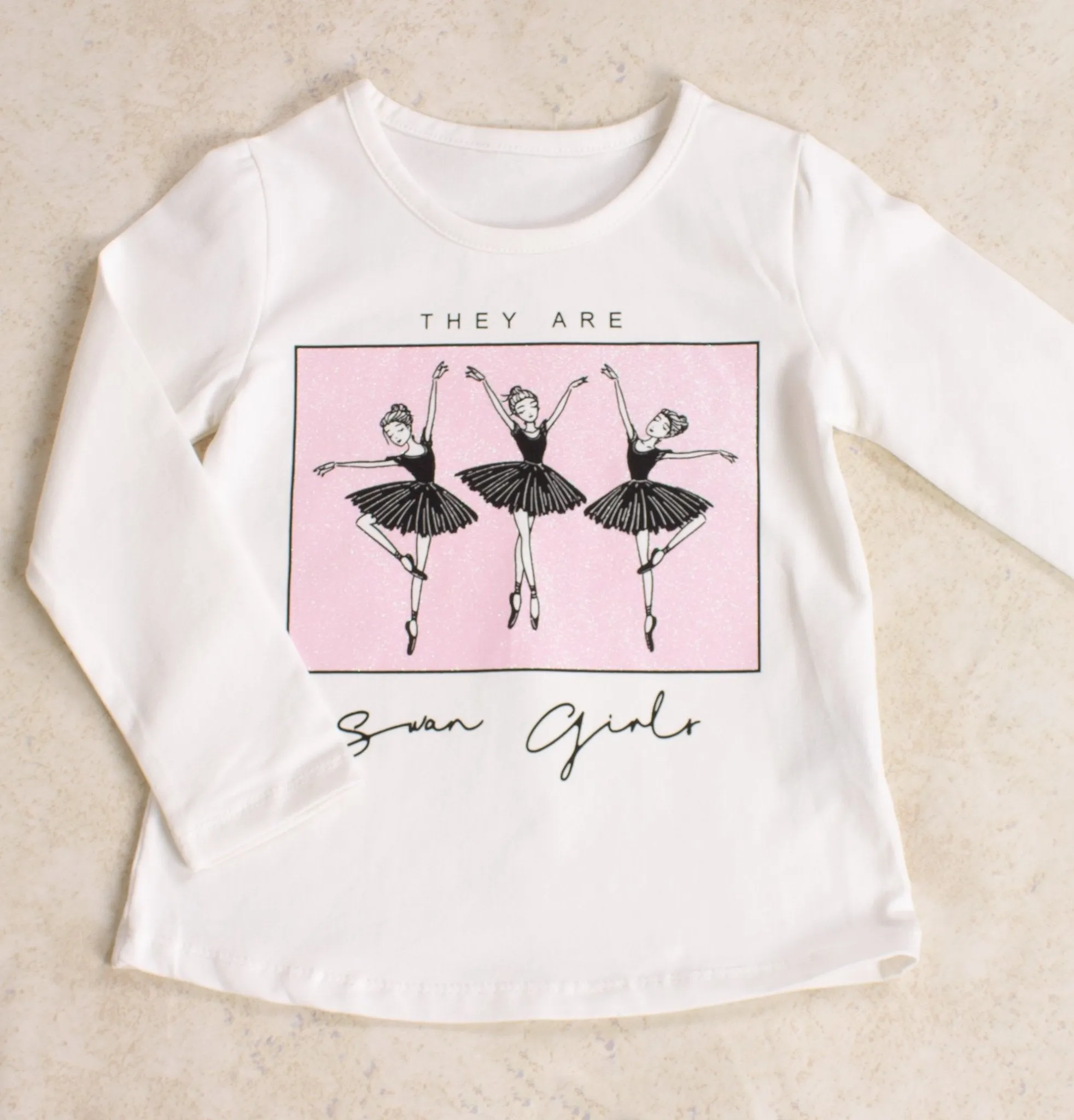 Girls  Ivory Color T-shirt
