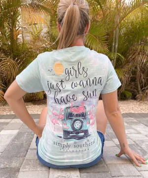 'Girls Just Wanna Have Sun' Short Sleeve Tie Dye Tee by Simply Southern