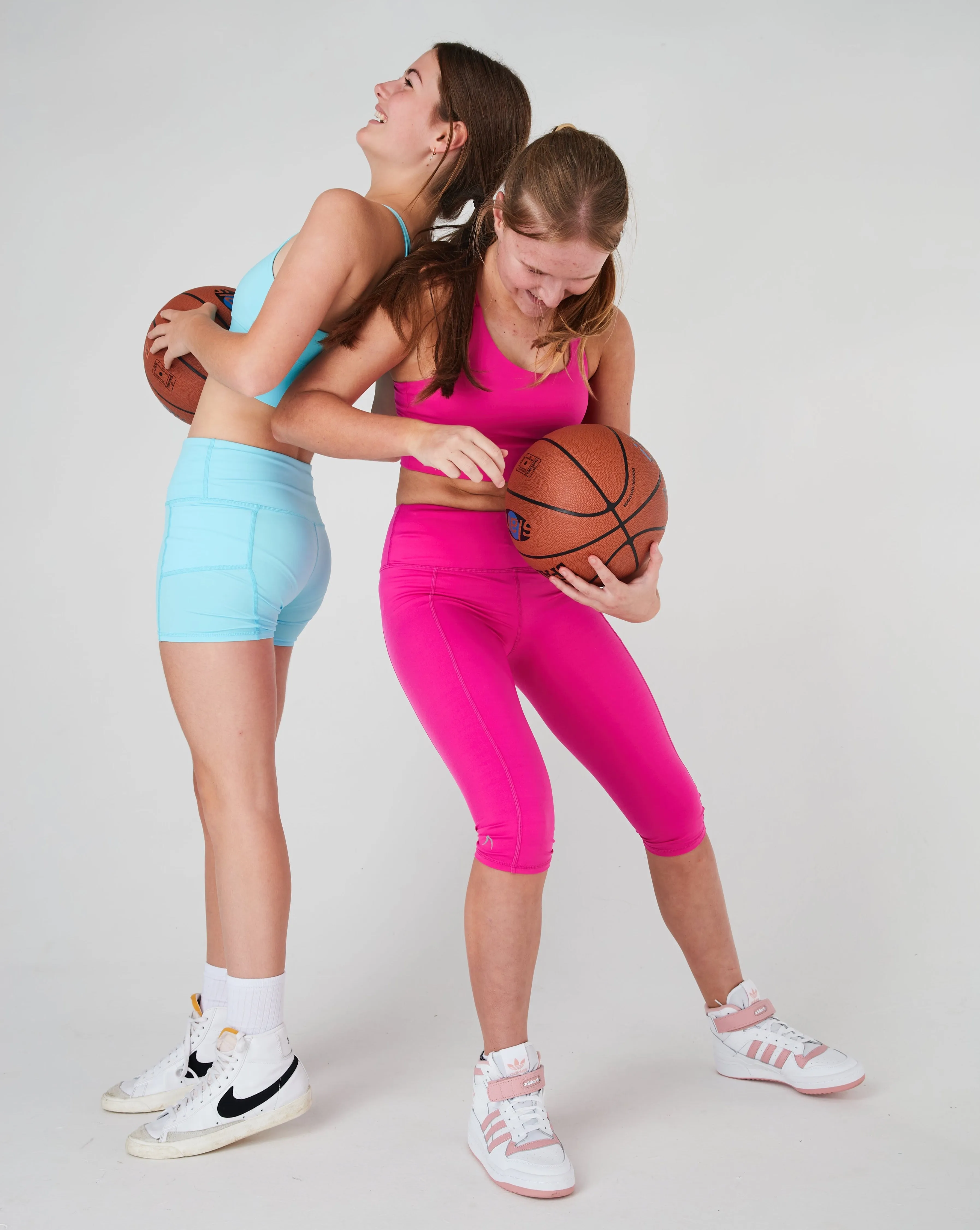 Girls Magenta Pink 3/4 Leggings