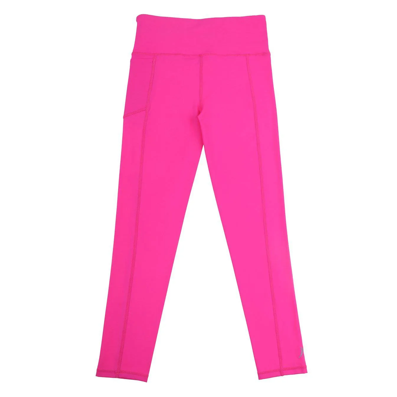 Girls Neon Pink Long Leggings