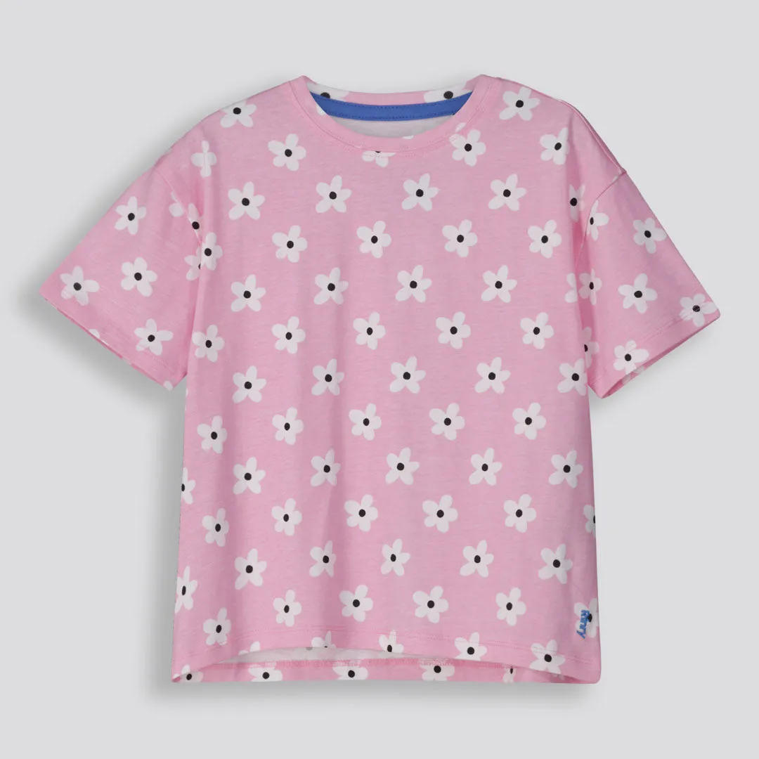Girls Oversized Tee _ 154811 _ Pink