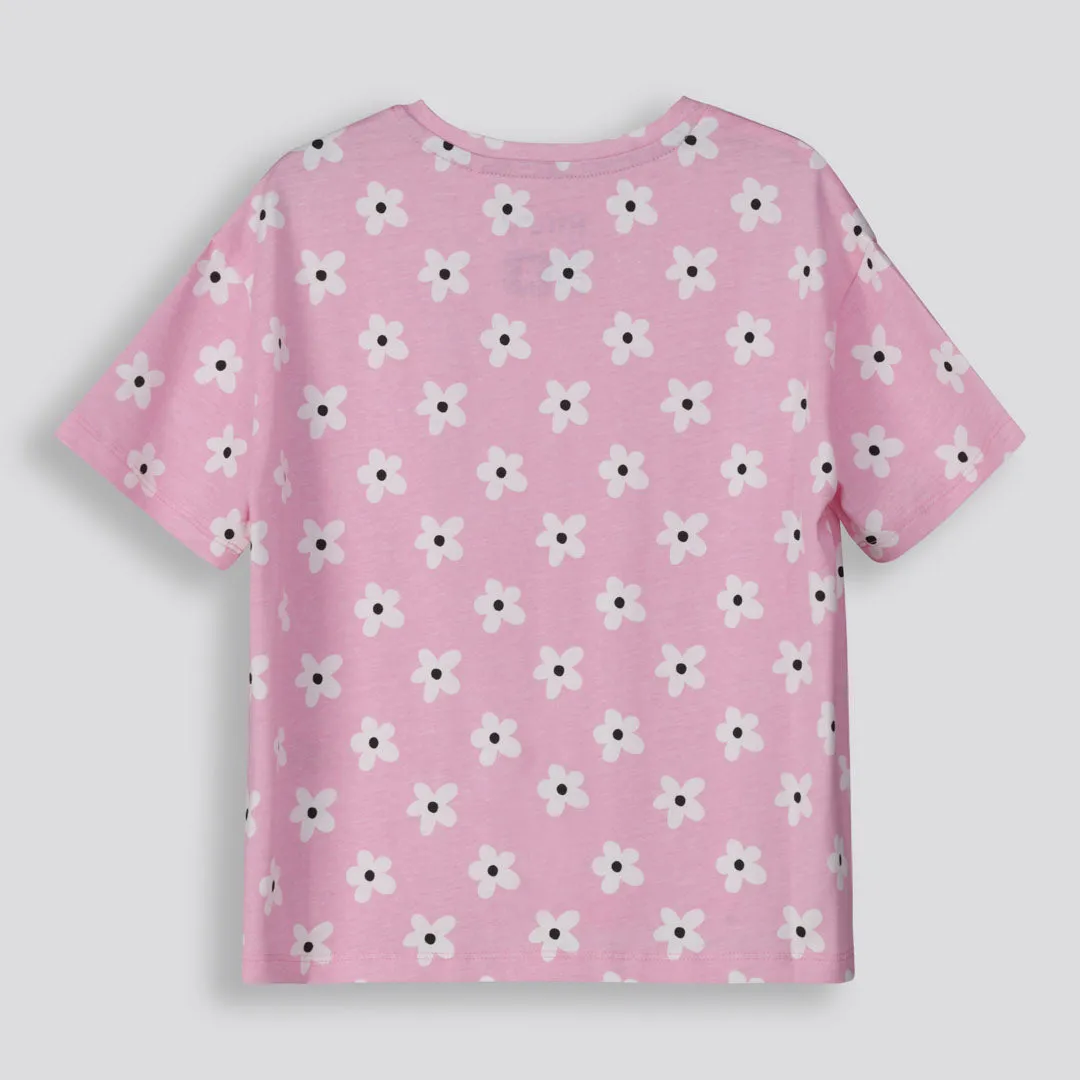 Girls Oversized Tee _ 154811 _ Pink