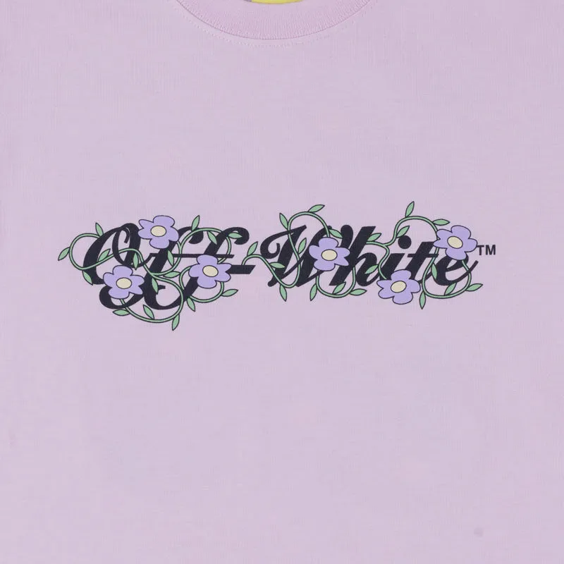 Girls Pink Front Logo Printed T-Shirts