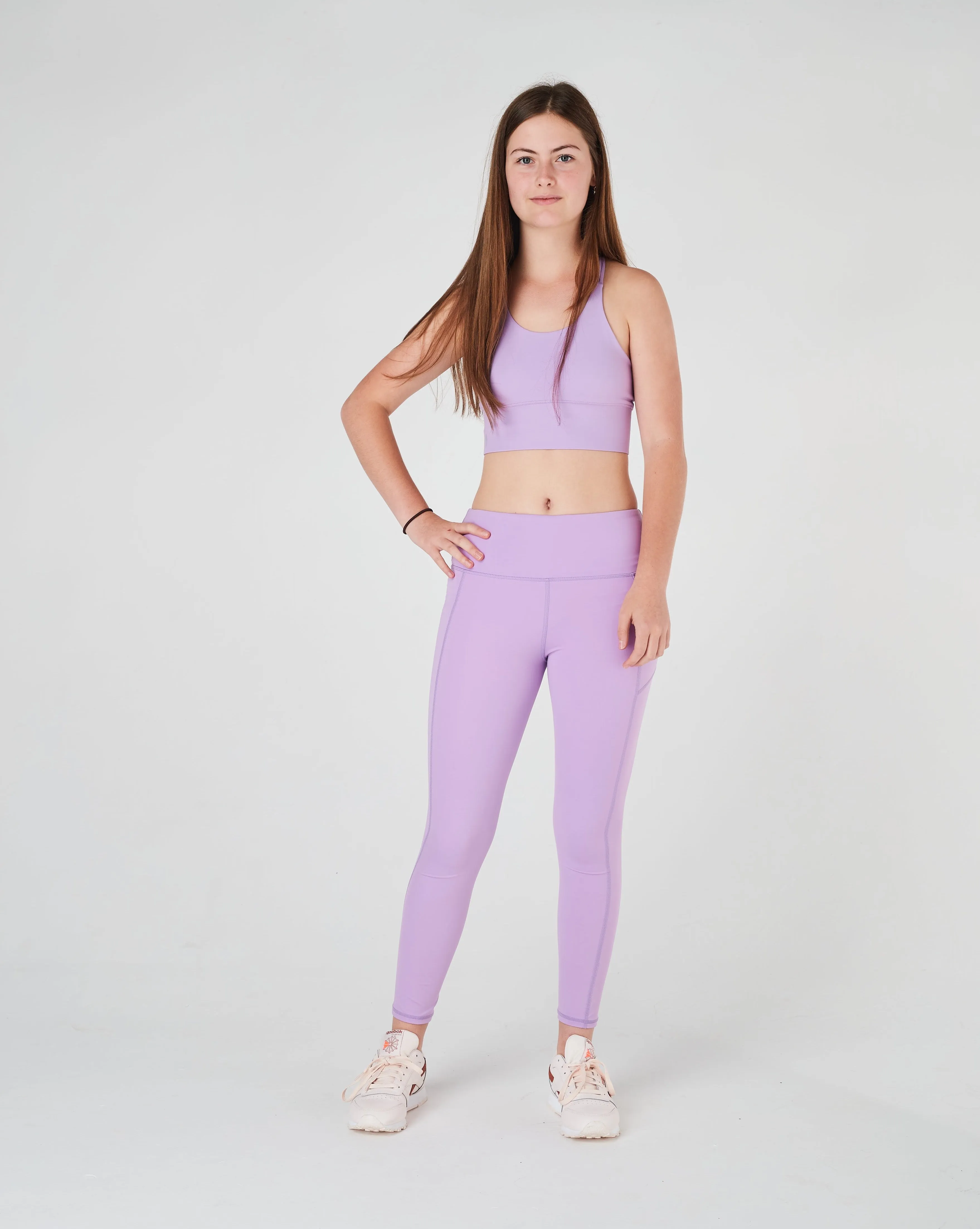 Girls Violet Long Leggings