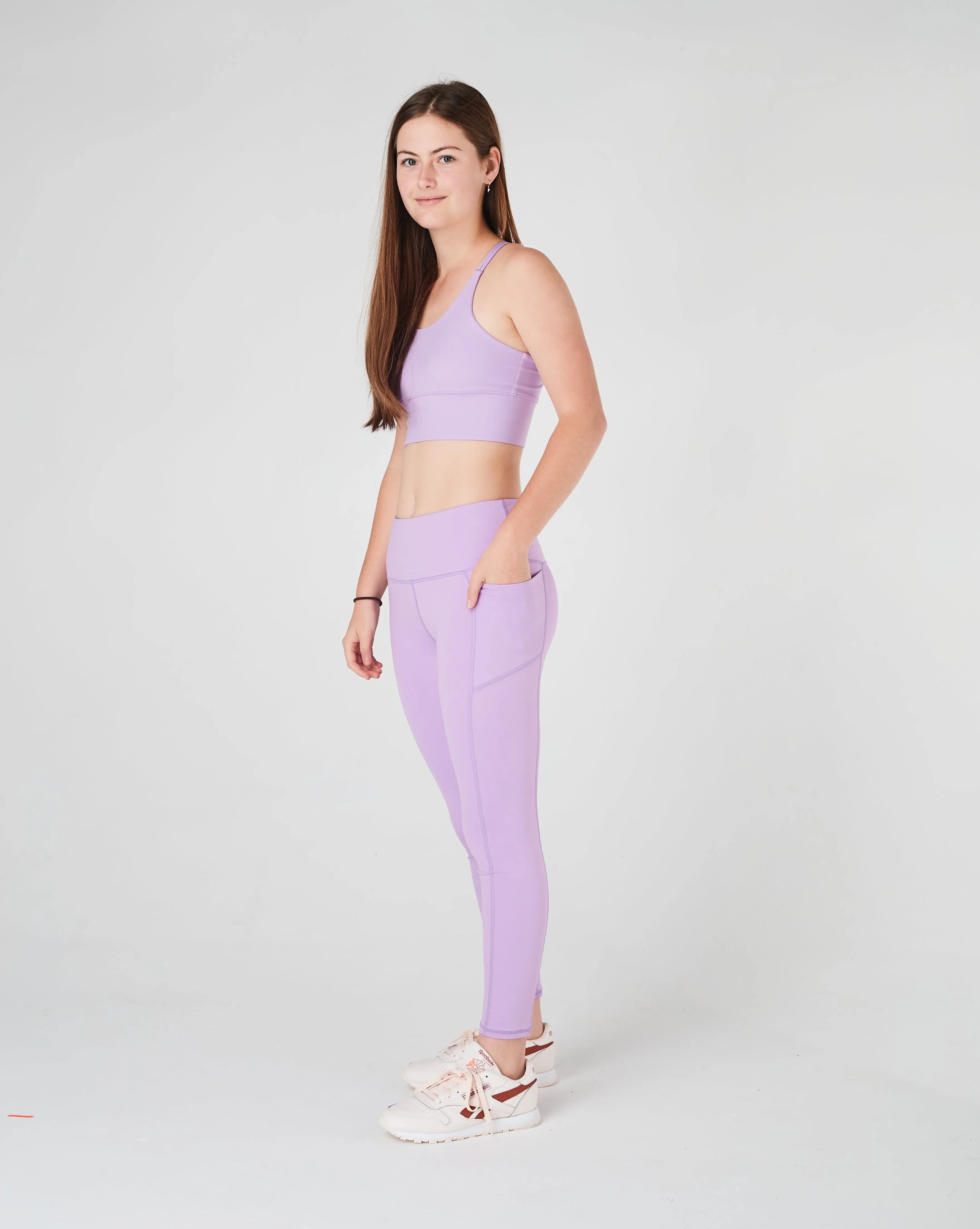 Girls Violet Long Leggings