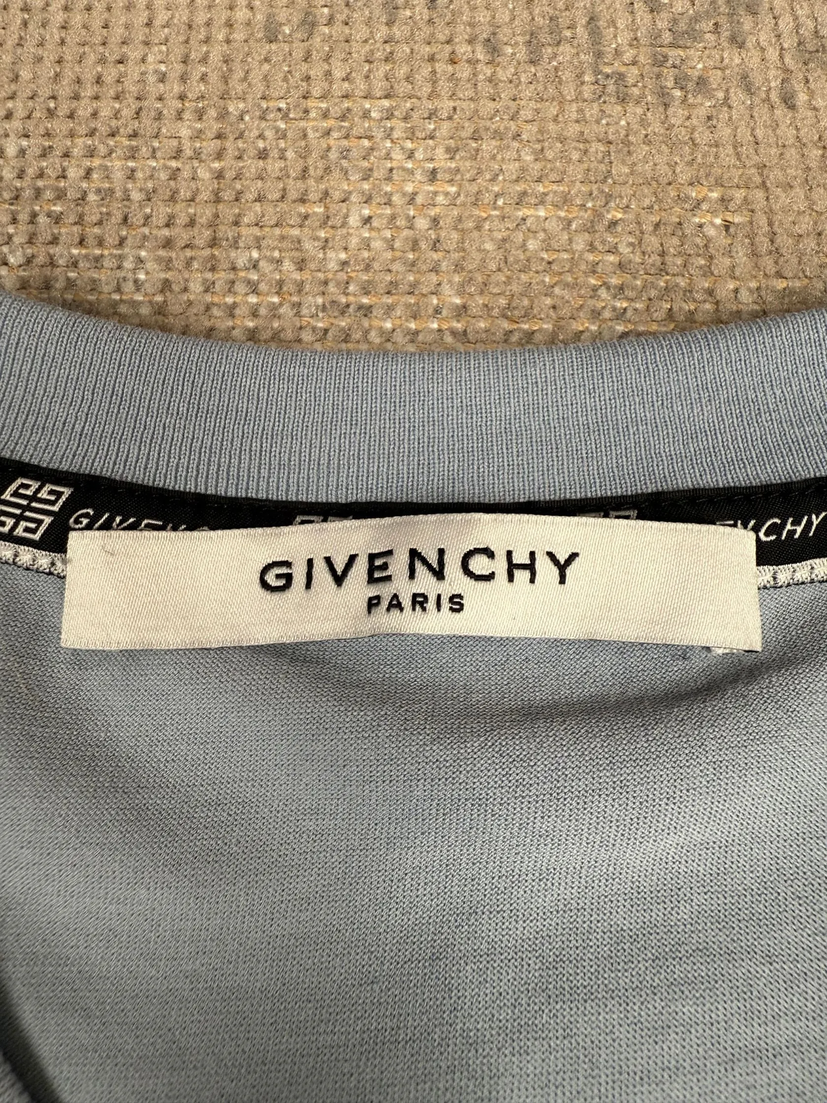 Givenchy Distressed Logo T-Shirt - Baby Blue