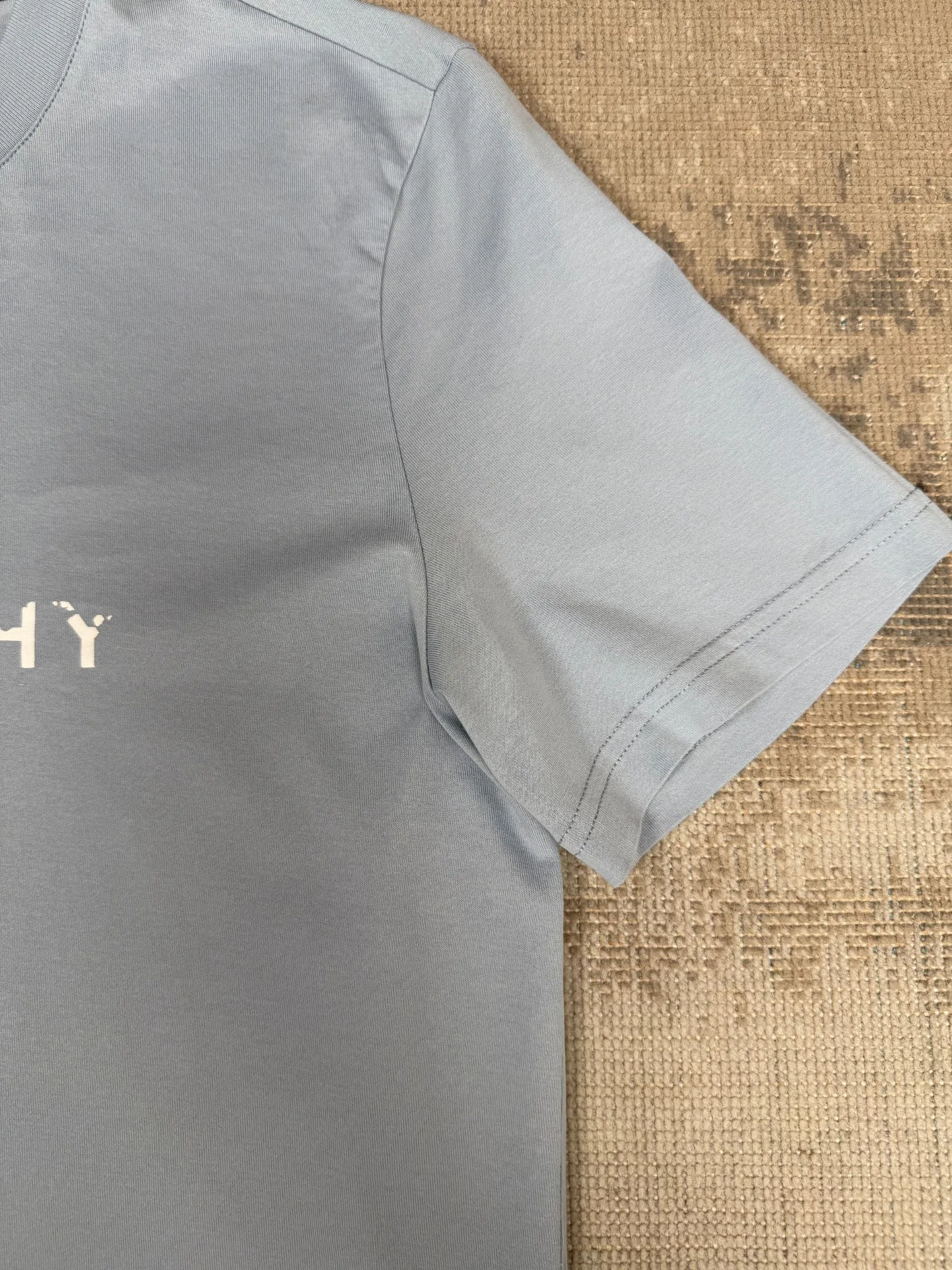 Givenchy Distressed Logo T-Shirt - Baby Blue
