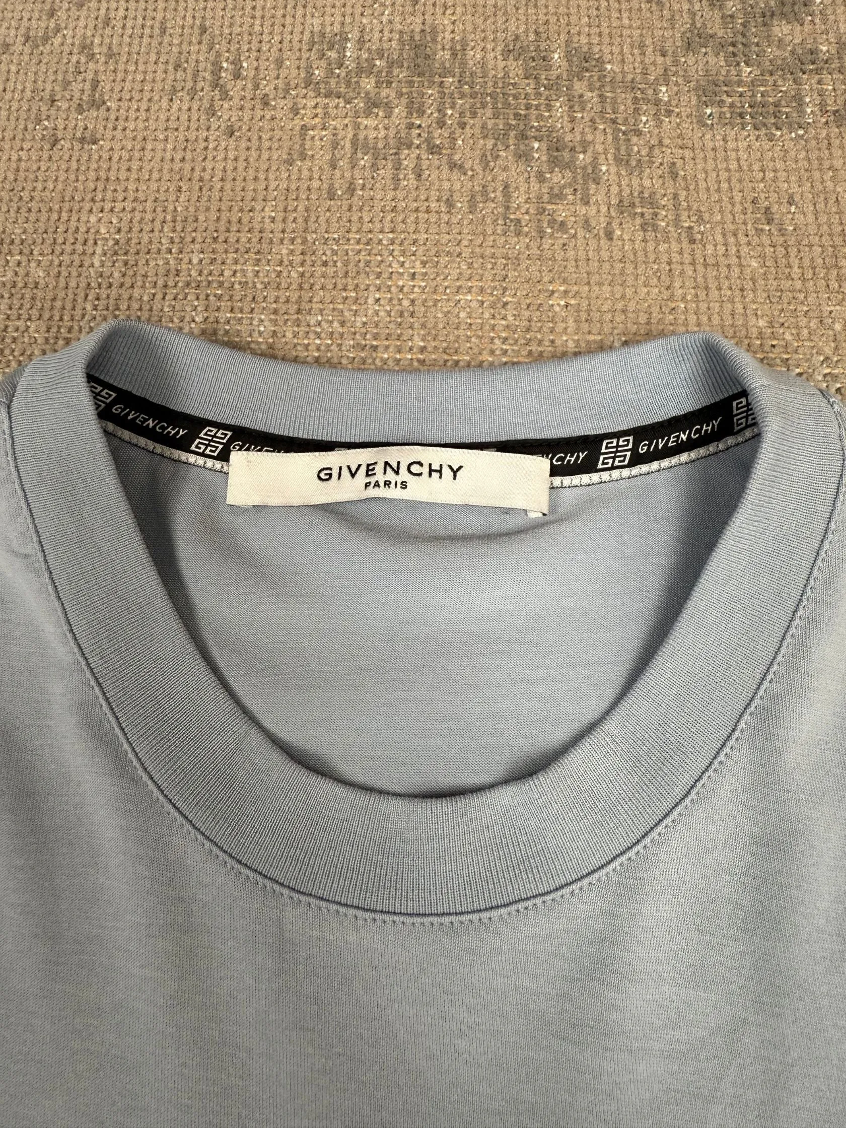 Givenchy Distressed Logo T-Shirt - Baby Blue