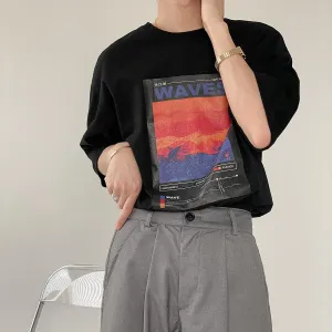 Graphic Printed Cotton Round Neck T-Shirt
