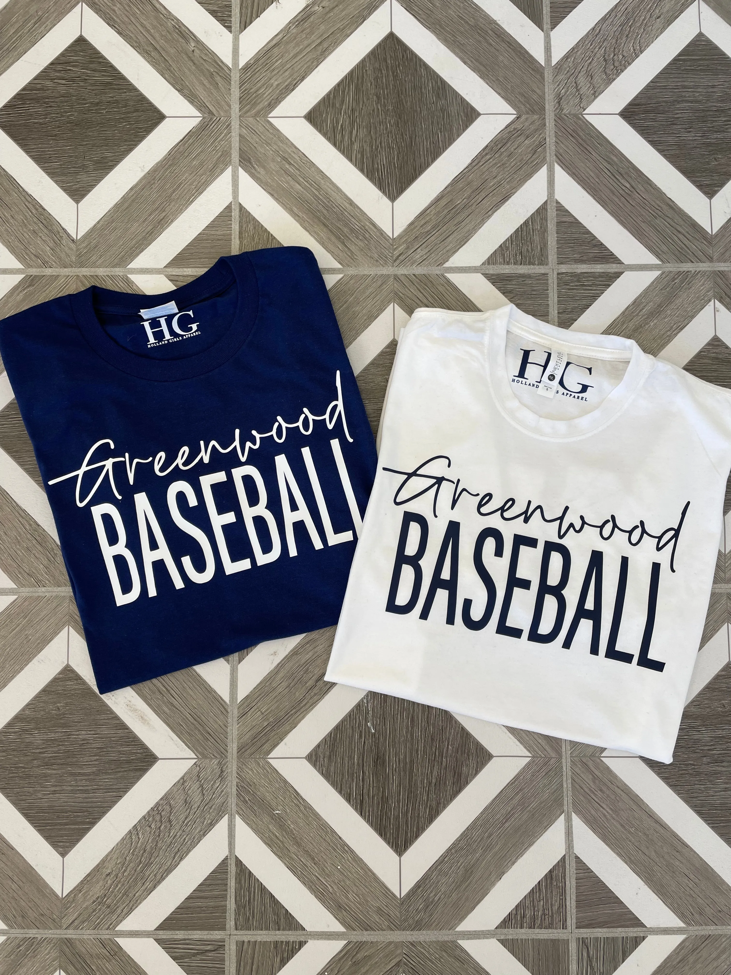 Greenwood Baseball Navy Short Sleeve Tee