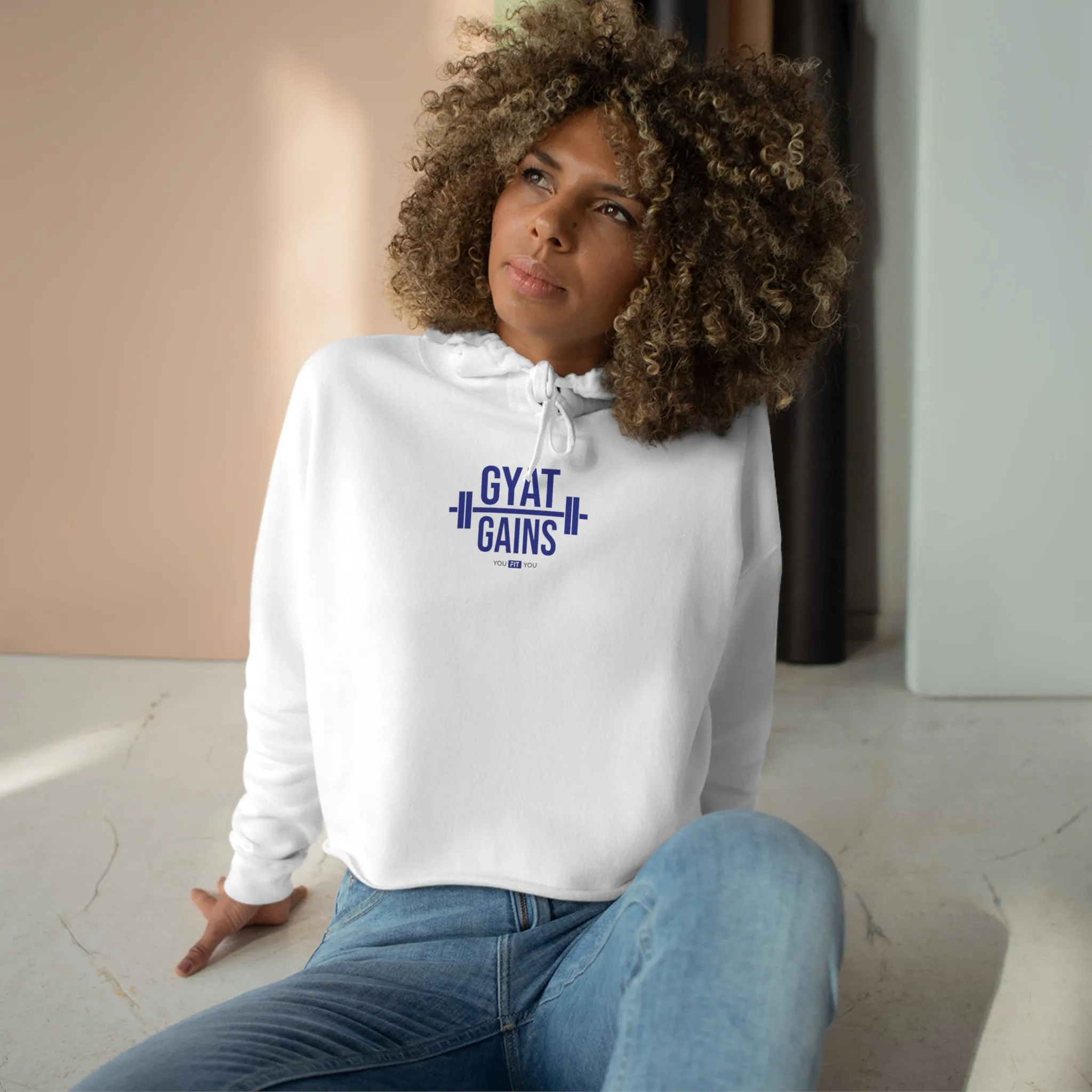 GYAT Gains -Unisex Cropped Hoodie Light Colors