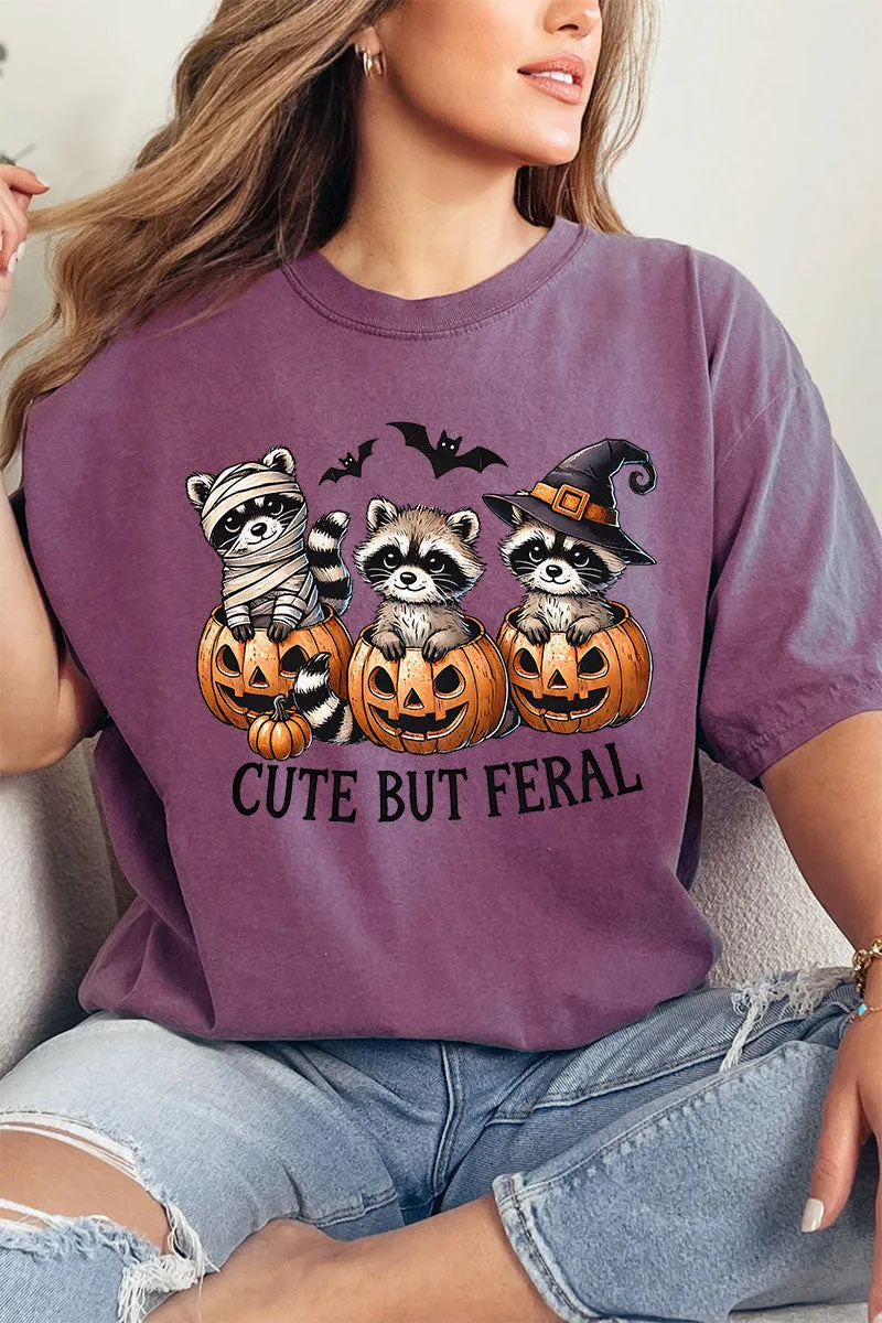 Halloween Cute But Feral Comfort Colors Adult Ring-Spun Cotton Tee