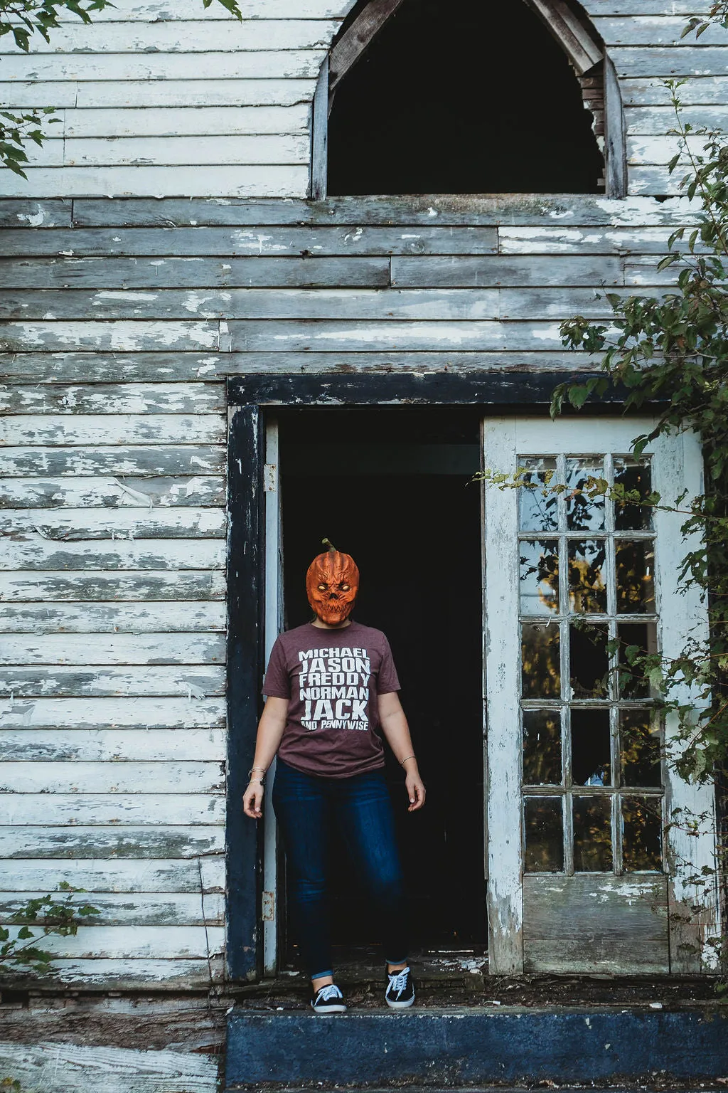 Halloween Horror Movie Villain Tee - Maroon