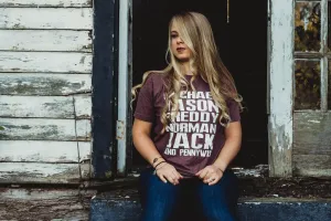 Halloween Horror Movie Villain Tee - Maroon