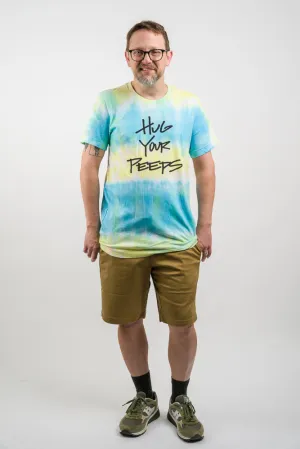 Hand Dyed Hug Your Peeps Tie Dye Tee