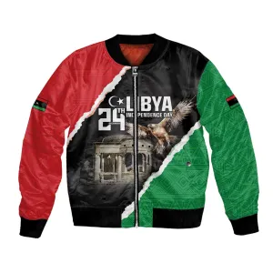 Happy Libya Independence Day Bomber Jacket Libya In My Heart LT05