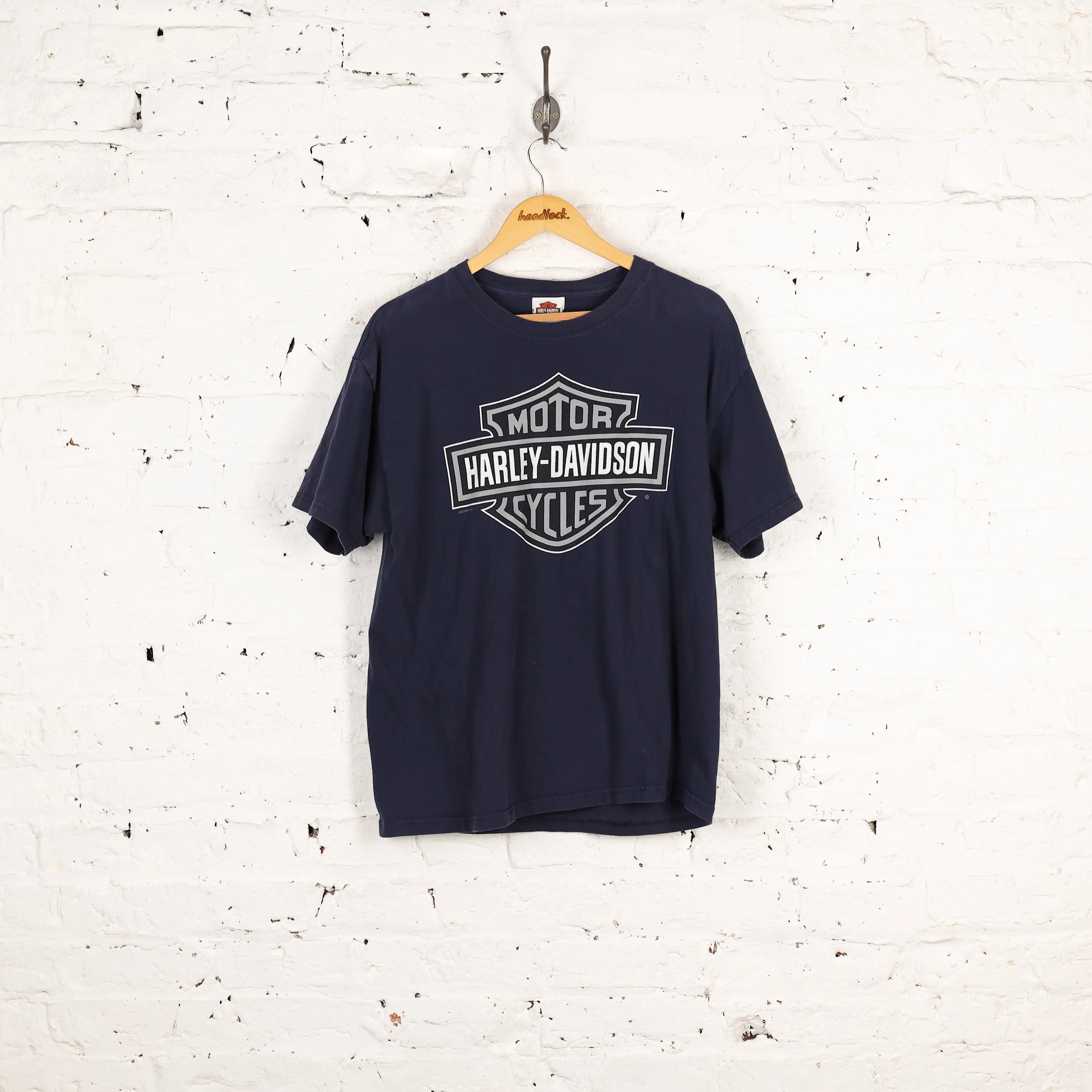 Harley Davidson Barnett Texas Dealership T Shirt - Blue - L