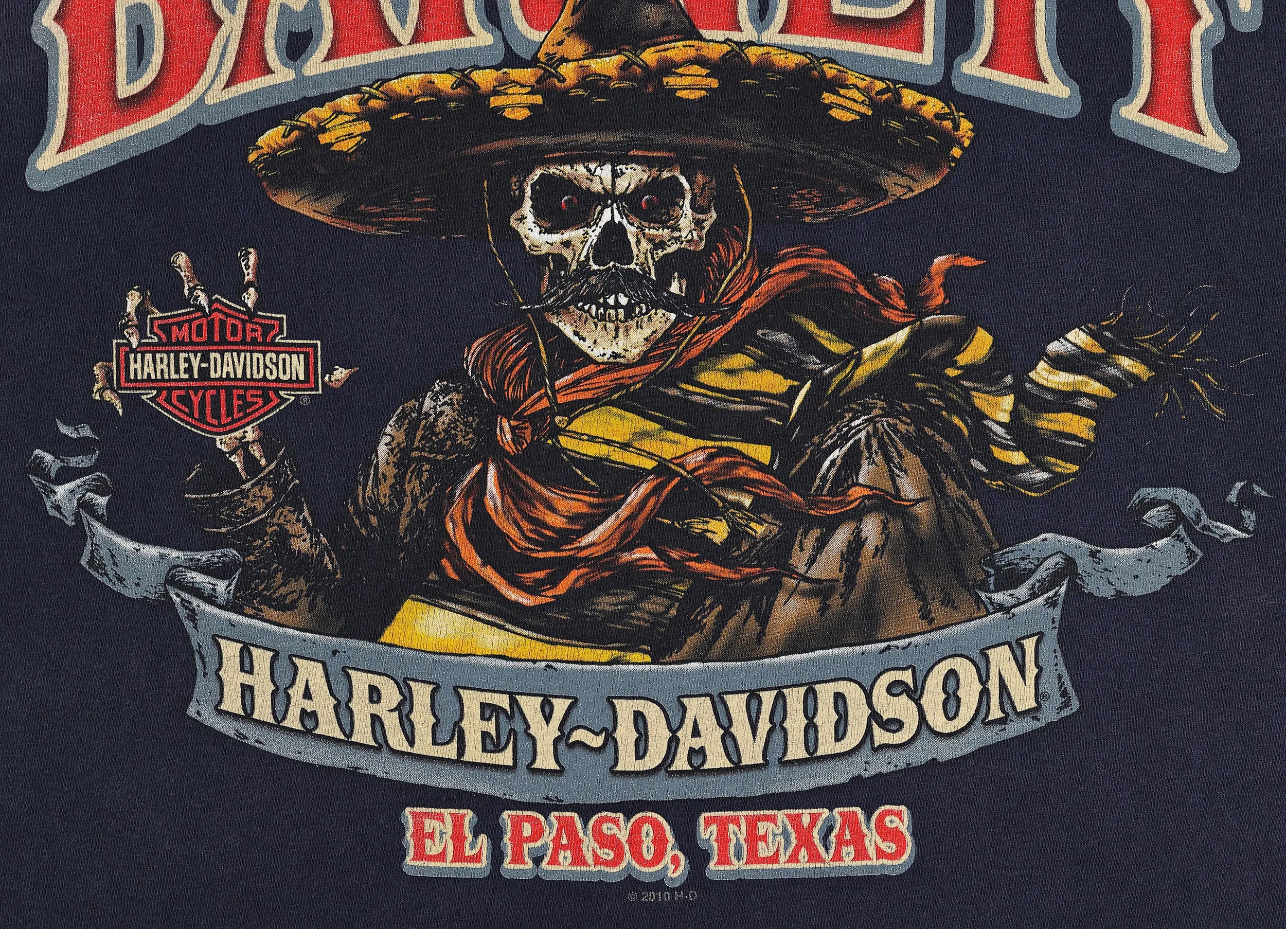 Harley Davidson Barnett Texas Dealership T Shirt - Blue - L