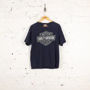 Harley Davidson Barnett Texas Dealership T Shirt - Blue - L