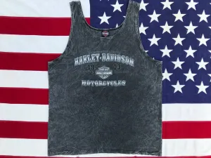 Harley Davidson Vintage 2000’s Tie Dye Mens Tank - Quantico, Virginia. Made in  USA