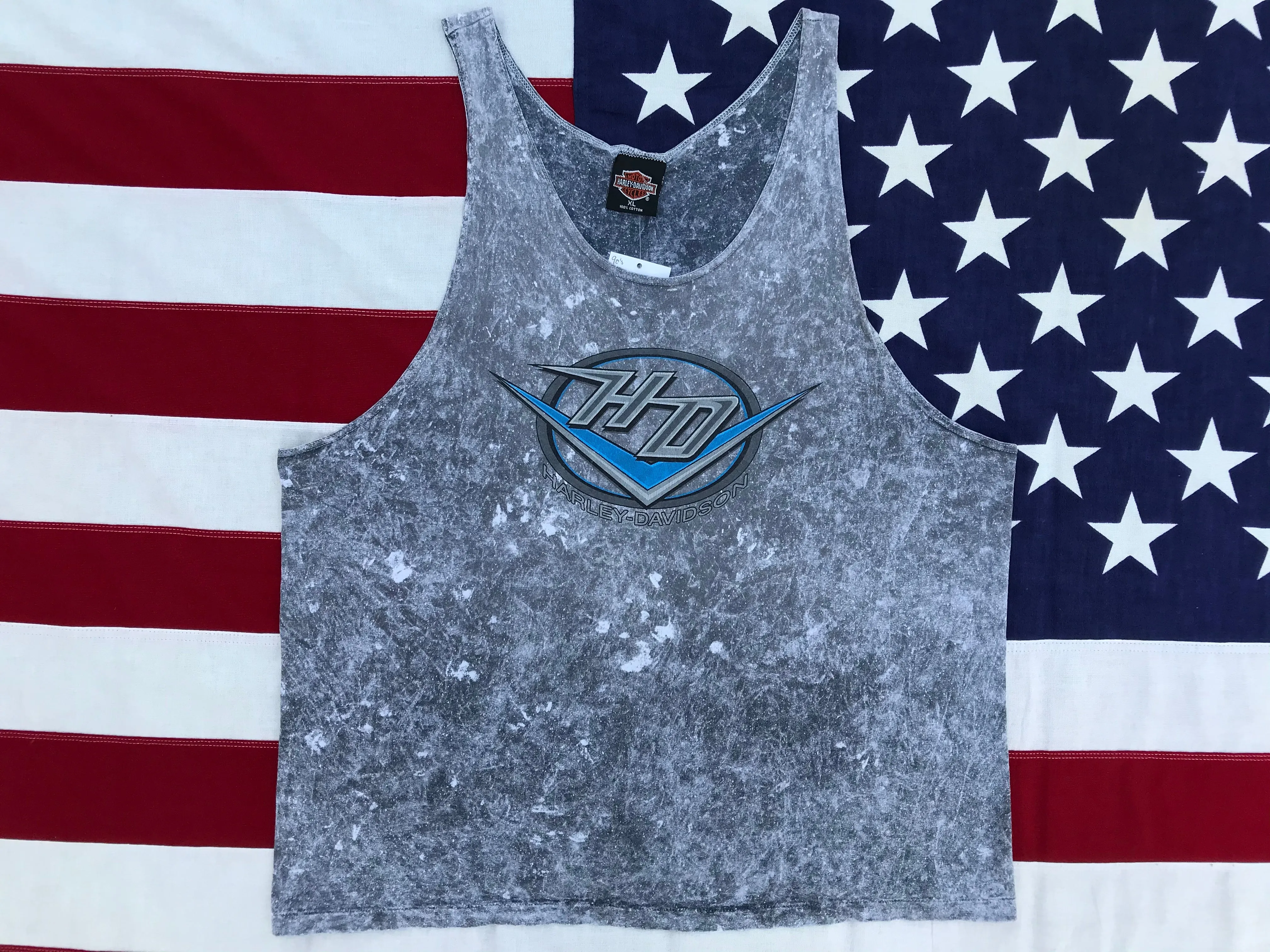 Harley Davidson Vintage 80/90’s Tie Dye Mens Tank -  Made in  USA