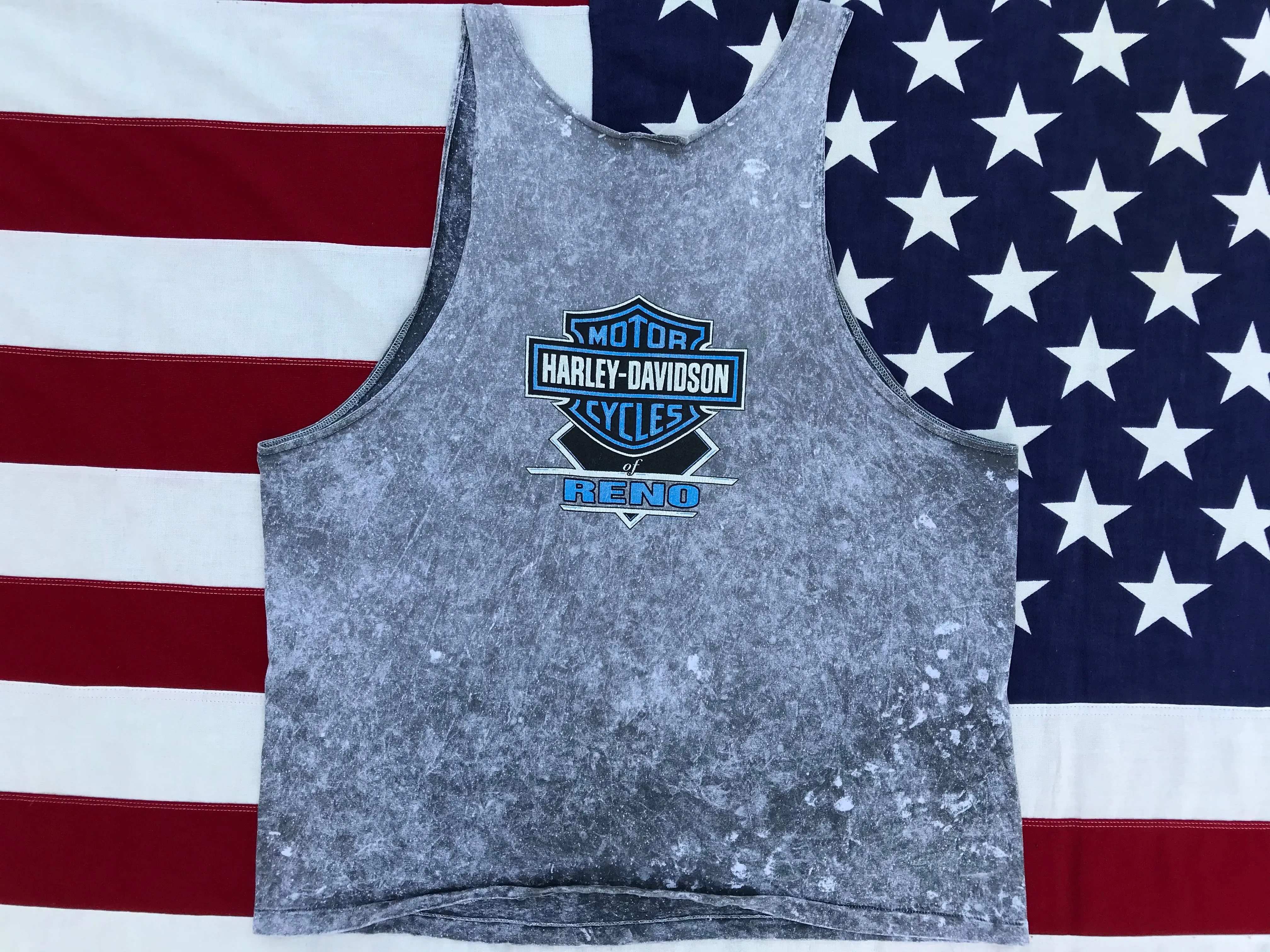 Harley Davidson Vintage 80/90’s Tie Dye Mens Tank -  Made in  USA