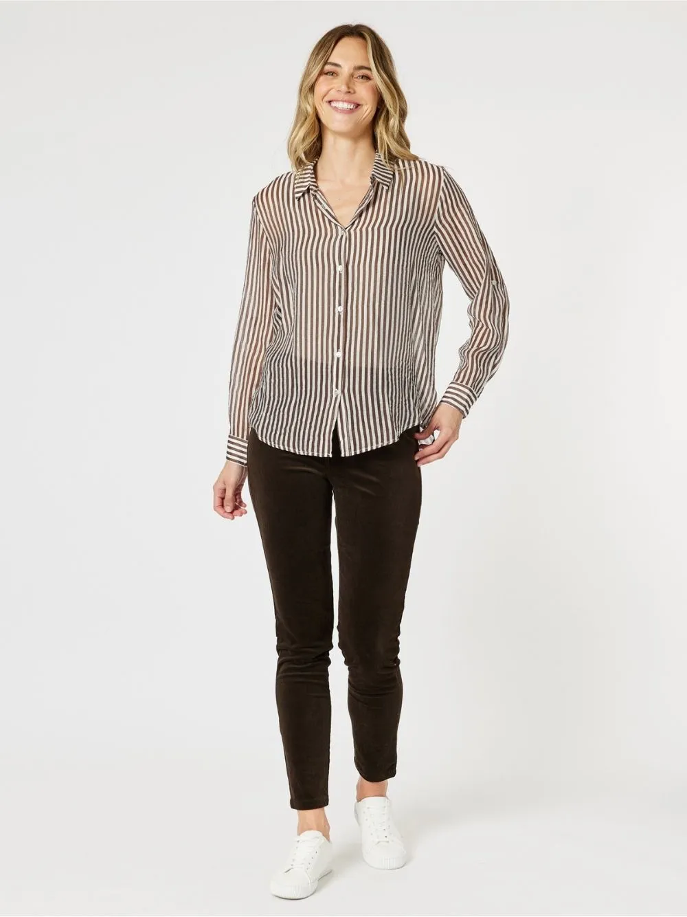 Harper Cord Pant - Chocolate