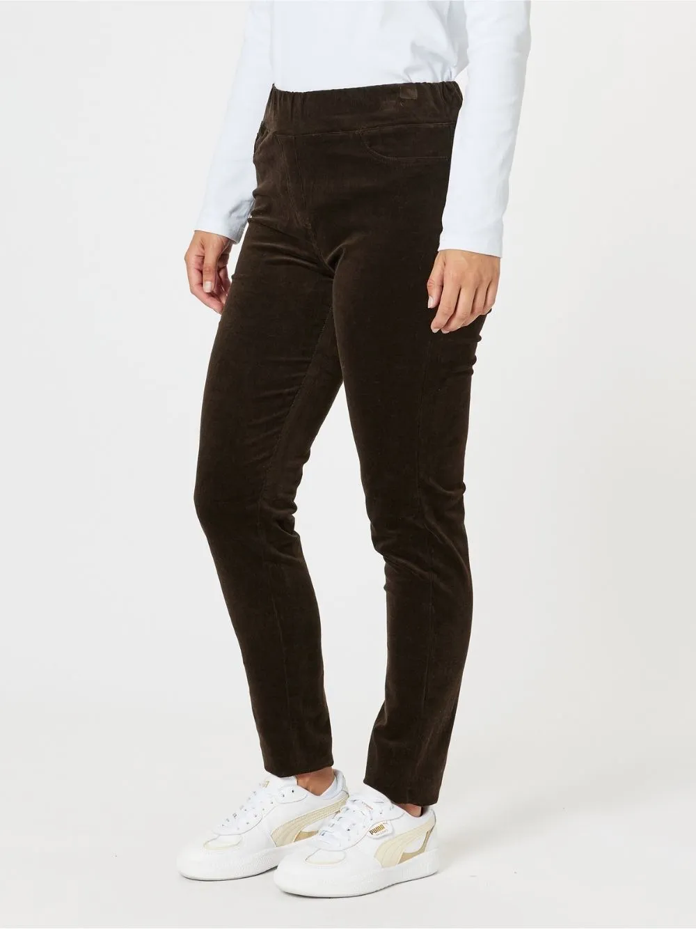Harper Cord Pant - Chocolate