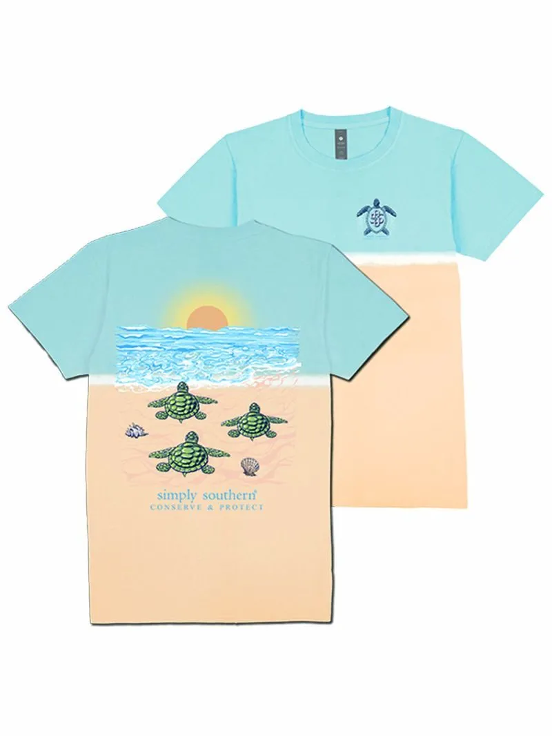 Hatching Turtle Tie Dye Tracking Tee by Simply Southern