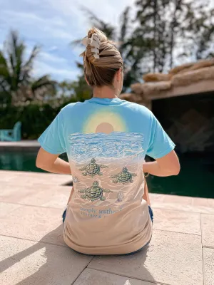 Hatching Turtle Tie Dye Tracking Tee by Simply Southern