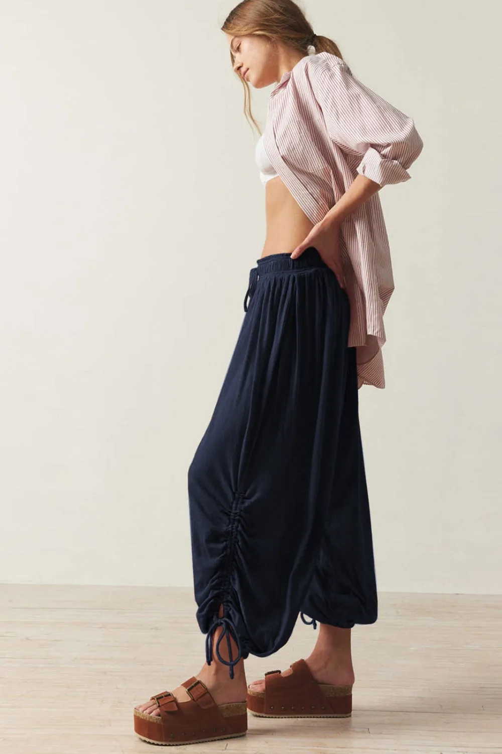 Hazel Blues® |  Drawstring Ruched Pants