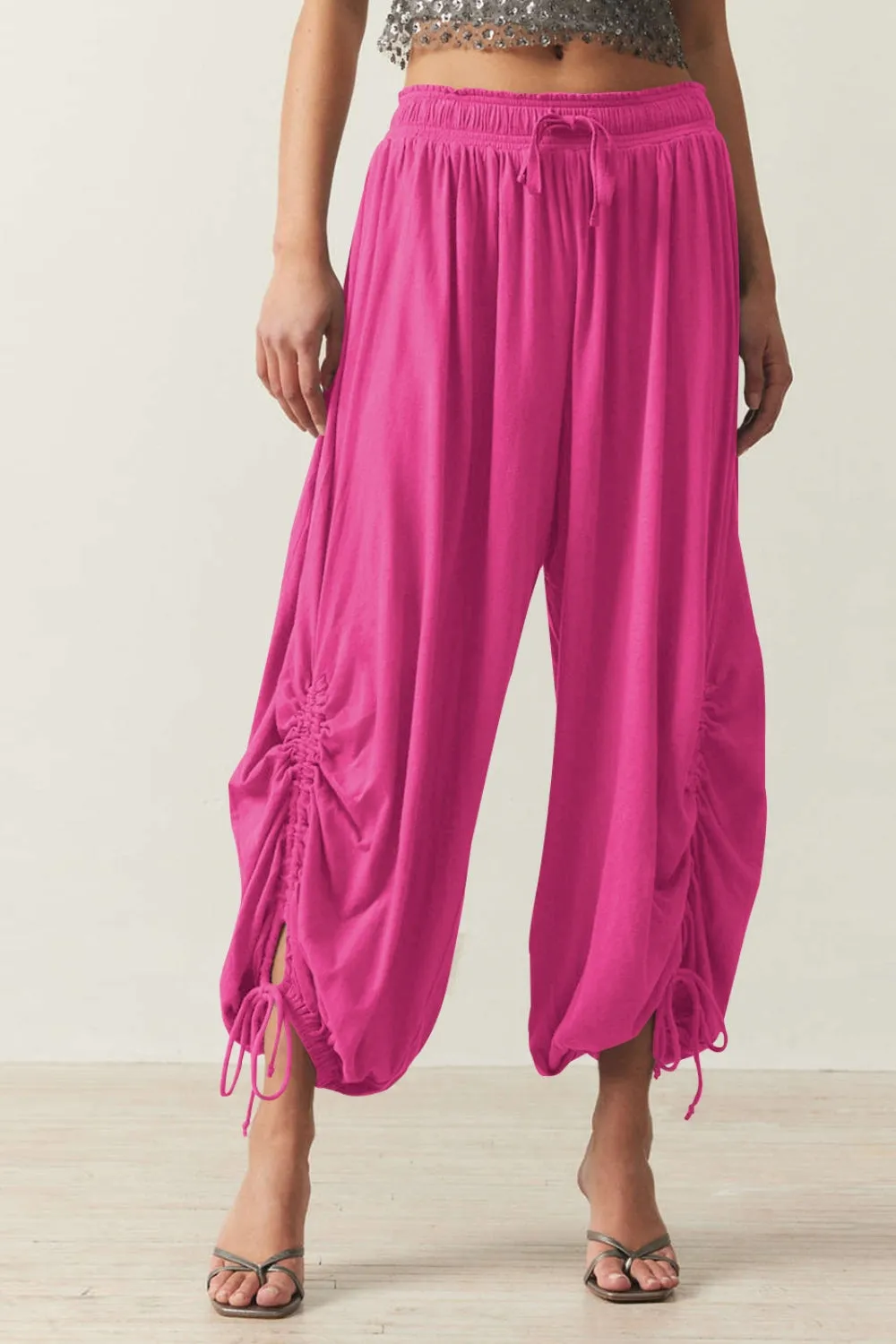 Hazel Blues® |  Drawstring Ruched Pants