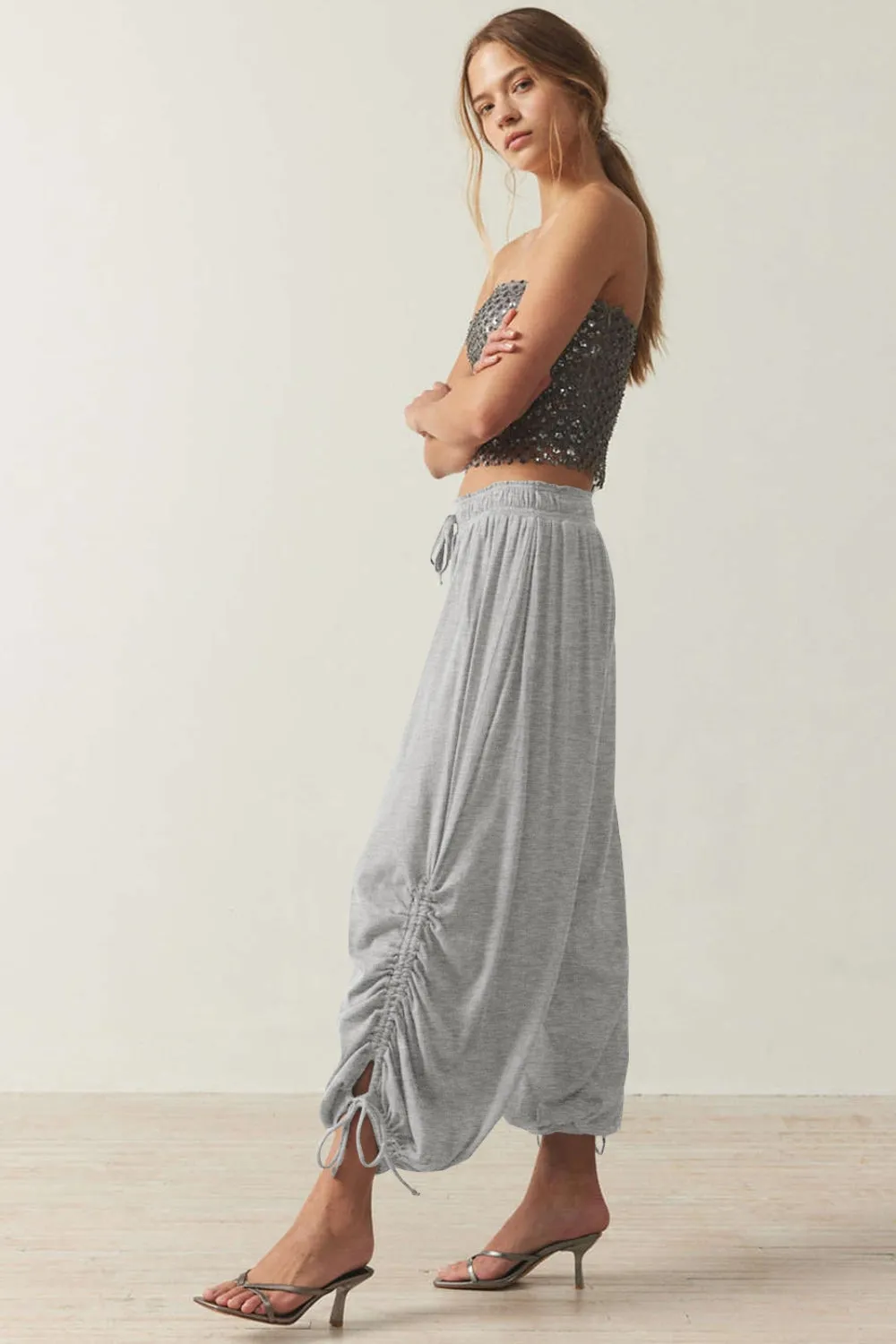 Hazel Blues® |  Drawstring Ruched Pants